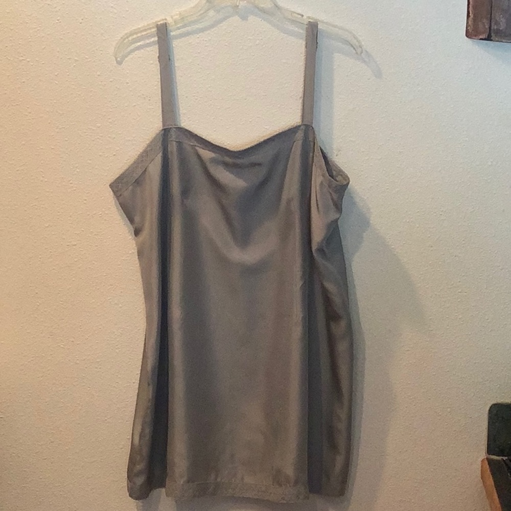 Eileen Fisher silver gray silk slip top